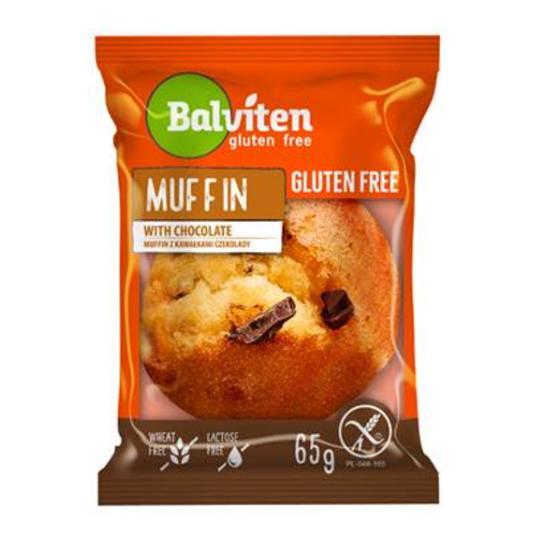 Кекс з шматочками шоколаду без глютену, 65г ,Balviten