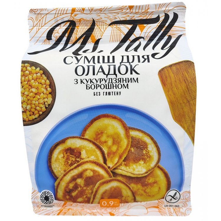 Суміш для оладок без глютену ,900г ,Ms. Tally