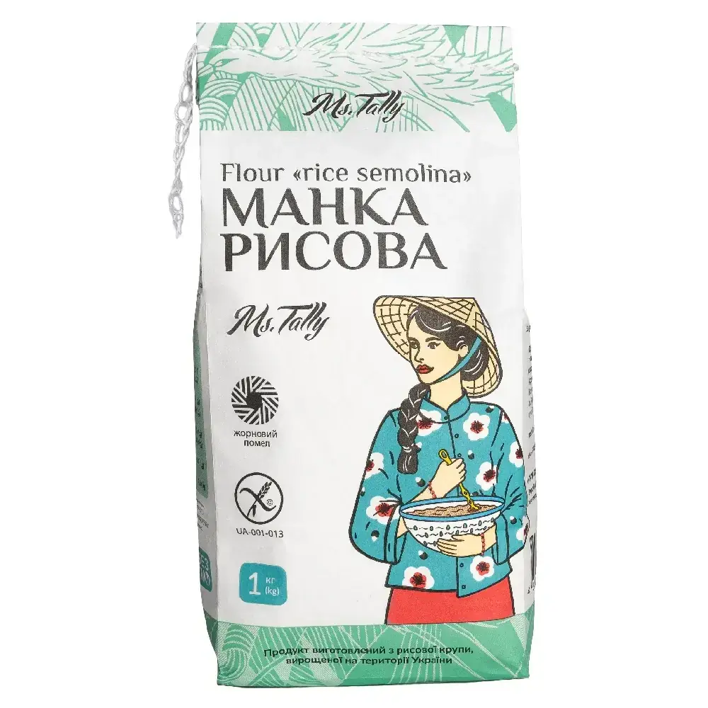 Борошно Манка рисова ,1кг , Ms. Tally