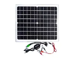 Портативна сонячна панель CL 1825 20W, з виходом USB, 5/9/18 V, 1.33-3.7 A