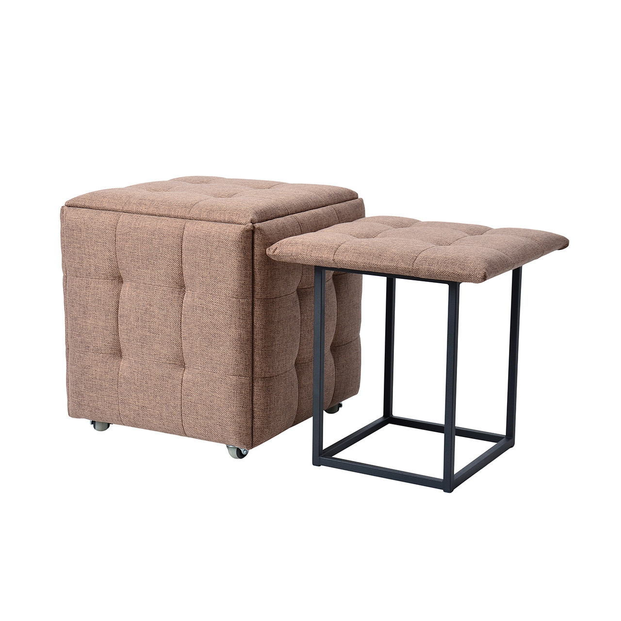 Пуф "Куб" 5 в 1 (світло-коричневий), фото 1