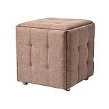Пуф "Куб" 5 в 1 (світло-коричневий), фото 2