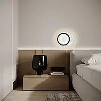 Настінно-стельовий світлодіодний світильник-бра VIVA 2R 25 Вт 250 × 200 × 40 мм Чорно-білий