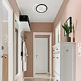 Настінно-стельовий світлодіодний світильник-бра VIVA 2R 25 Вт 250 × 200 × 40 мм Чорно-білий, фото 5