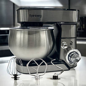 Кухонний тістоміс міксер 5 л 3800Вт Rainberg з чашею з нержавійки на 7 режимів планетарний