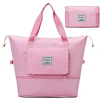 Запасна складна дорожня сумка Travel Bags для Чемодану рожева