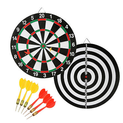 Дартс класичний Cornix Dartboard Game 2 в 1 40.5 см + 2 комплекти дротиків XR-0392, фото 1