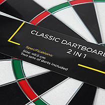 Дартс класичний Cornix Dartboard Game 2 в 1 40.5 см + 2 комплекти дротиків XR-0392, фото 5
