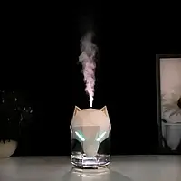 Білий Зволожувач повітря портативний  WOLF Air Humidifier, аромадифузор електричний з резервуаром для ефірної олії,