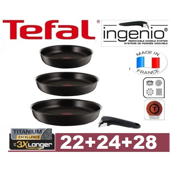 Сковорідка TEFAL INGENIO 22/24/28 см, фото 1