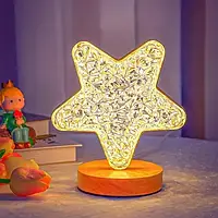 Нічник світильник 3 режими настільна кришталева лампа у формі зірки Creatice Table Lamp