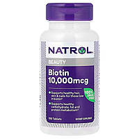 Біотин максимум, Biotin, Natrol, 10000 мкг, 100 таблеток