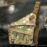 Чоловіча сумка месенджер через плече Cross Body 4634 міні рюкзак антизлодій для телефону ключів та документів Камуфляж