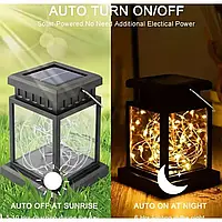 Вуличний садовий вбудований акумулятор сонячна панель підвісний ліхтар водонепроникні ліхтарі Декор iC227