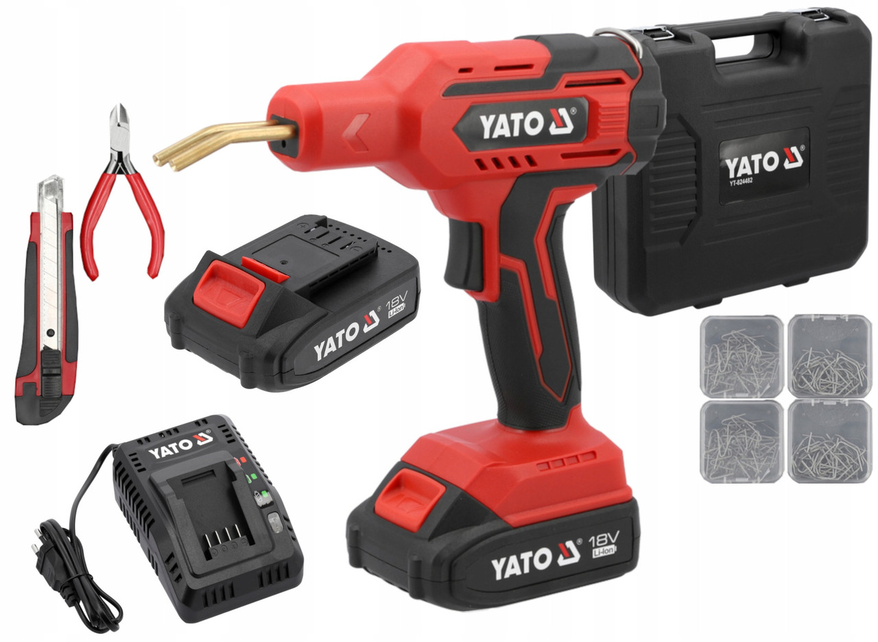 Паяльник для пластика YATO акумуляторний Li-Ion 18 В 2 АГод, 60 Вт, макс. t= 500ºC