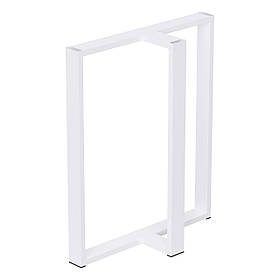 Опора для столу з металу 600×200 мм, H 730 мм 1 шт Білий