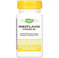 Рибофлавін, Vitamin B2, Nature's Way, 100 мг, 100 капсул
