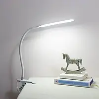 Настільна лампа на прищіпці гнучка LED Beluck BL-01 з кабелем USB