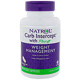Екстракт білої квасолі перехоплювач вуглеводів фаза 2, Carb Intercept Phase 2, Natrol, для зниження ваги, 120 вегетаріанських, фото 3