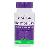 Йохімбе, Yohimbe Bark, Natrol, 500 мг, 90 капсул