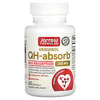 Убіхінол, QH-absorb, Ubiquinol, Jarrow Formulas, 200 мг, 60 гелевих капсул