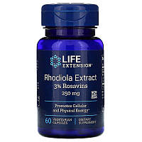 Родіола рожева (Rhodiola Extract), Life Extension, екстракт, 250 мг, 60 капсул