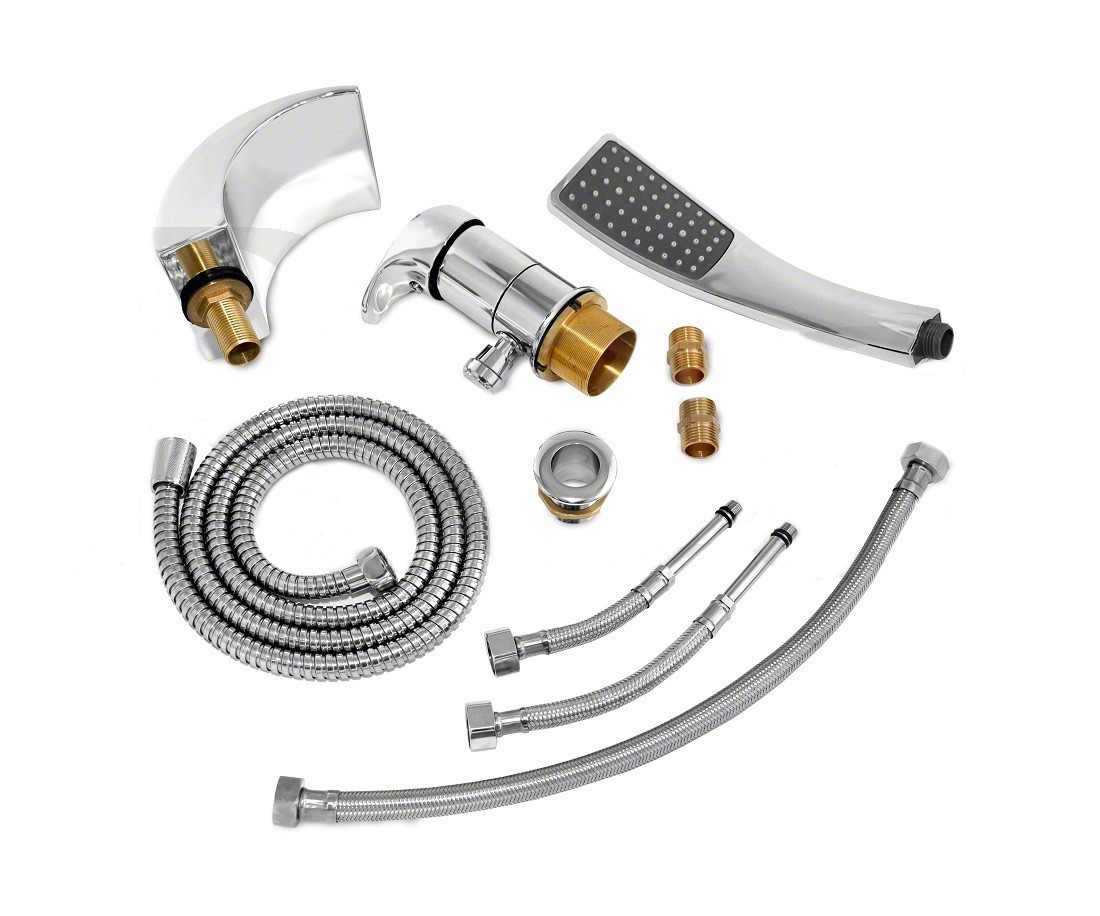 Змішувач для ванни хром водоспад RIVEN, фото 1