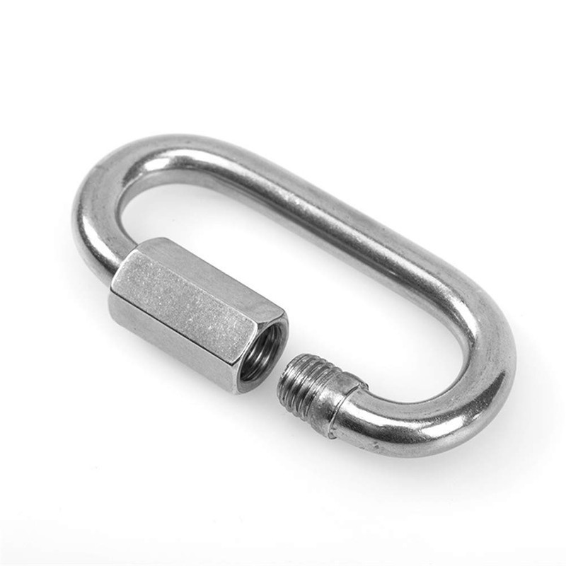 Карабін гвинтовий ø5мм з муфтою нержавіюча сталь [N3KR0Q000N3KR05001] Metalvis, фото 1