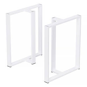 Комплект опор для столу з металу 600×200 мм, H 730 мм 2 шт Білий