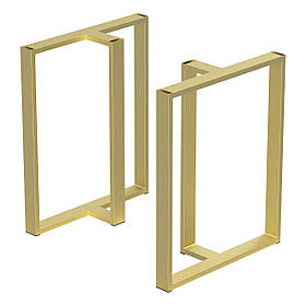 Комплект опор для столу з металу 600×200 мм, H 730 мм 2 шт Золото