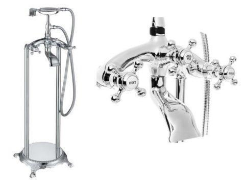 Змішувач для ванни підлоговий хром VIP, фото 1