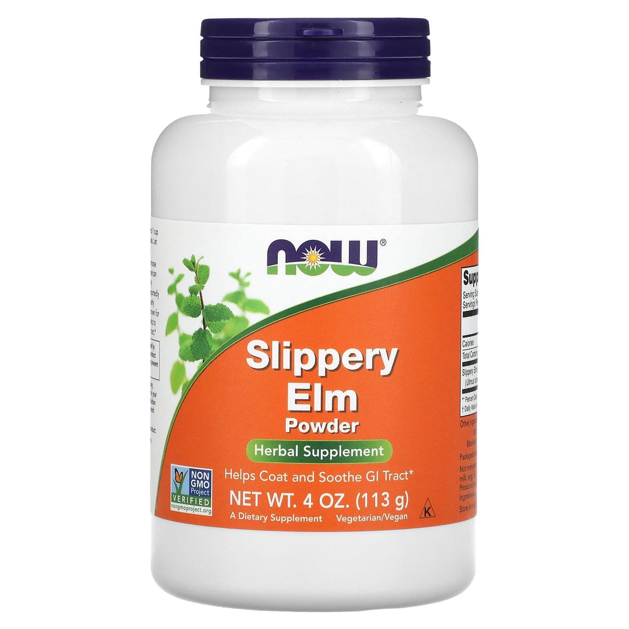 Слизький в'яз (Slippery Elm), Now Foods, порошок, 113 г., фото 1