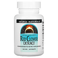 Червона конюшина, Red Clover, Source Naturals, екстракт, 500 мг, 60 таблеток