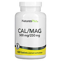 Кальцій і магній, Cal / Mag, Nature's Plus, 500/250 мг, 180 таблеток