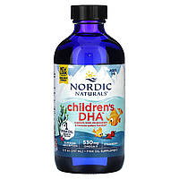 Рідкий риб'ячий жир для дітей віком від 1 до 6 років, Children's DHA, Nordic Naturals, полуниця, 530 мг, 237 мл