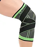 Бандаж для коліна, Knee Bands, фіксуючий ремінь, спортивний наколінник, ортопедичний бандаж, фото 4