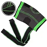 Бандаж для коліна, Knee Bands, фіксуючий ремінь, спортивний наколінник, ортопедичний бандаж, фото 6