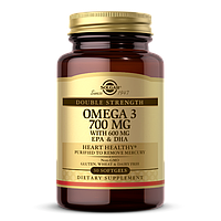 Омега-3, риб'ячий жир, Omega-3, EPA & DHA, Solgar, подвійна сила, 700 мг, 30 гелевих капсул