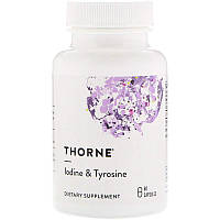 Живлення щитовидної залози (йод і тирозин), Iodine & Tyrosine, Thorne, 60 капсул