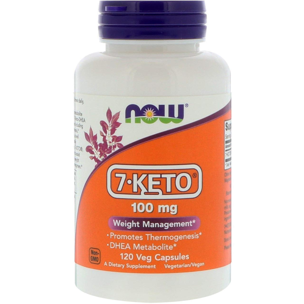 7 кето DHEA, 7-Keto, Now Foods, 100 мг, 120 капсул, фото 1
