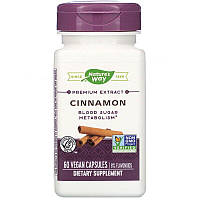 Екстракт кориці, Cinnamon, Nature's Way, стандартизований, 60 капсул