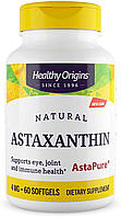 Астаксантин, Astaxanthin, Healthy Origins, 4 мг, 60 гелевих капсул