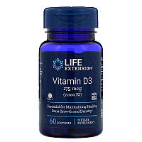 Вітамін D3, Vitamin D3, Life Extension, 7000 МО, 60 гелевих капсул