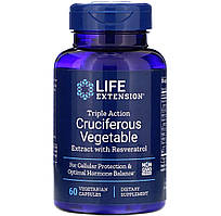 Рослинний екстракт, що містить ресвератрол, Cruciferous Vegetable, Life Extension, 60 капсул