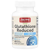 Глутатіон, Glutathione Reduced, Jarrow Formulas, зі зниженим вмістом, 500 мг, 60 веганських капсул