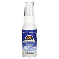 Мелатонін (смак апельсина), NutraSpray Melatonin, Source Naturals, спрей, 59.14 мл
