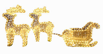 Різдвяний світлодіодний олень із санками