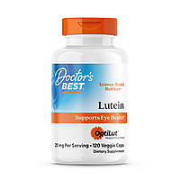 Лютеїн, Lutein with OptiLut, Doctors Best, 20 мг, 120 веганських капсул (10 мг у капсулі)