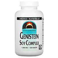 Соєві ізофлавони, Genistein Soy, Source Naturals, комплекс, 1000 мг, 120 таблеток