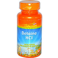 Бетаїну гідрохлорид, Betaine HCl, Thompson, 90 таблеток